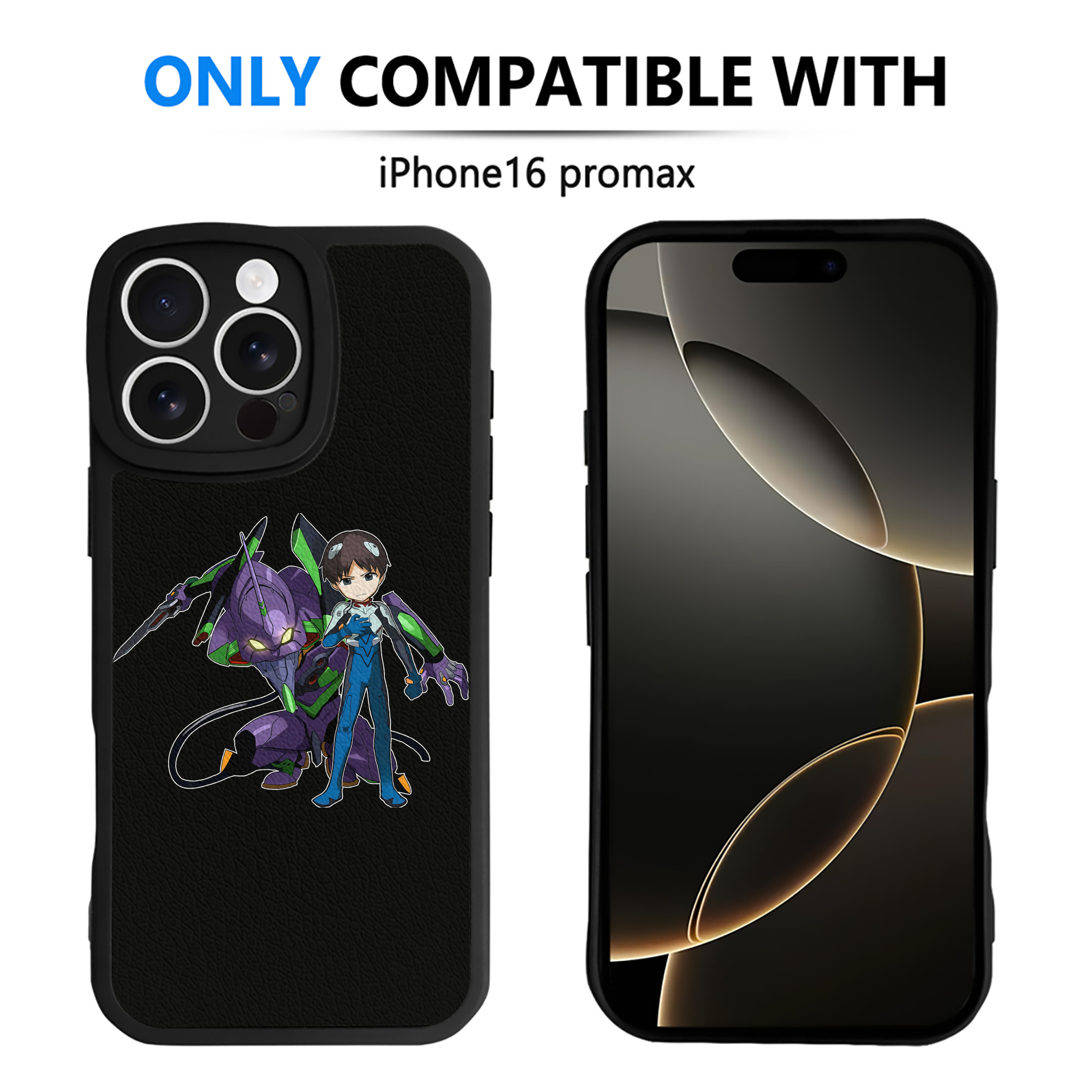 （画像用） EVA 新世紀エヴァンゲリオン 【iPhone 16シリーズ対応】シリコンスマホケース（レザー調） 材質：シリコン